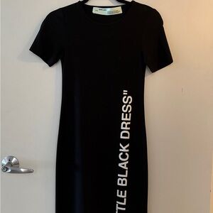 Off-White Black T-Shirt Dress